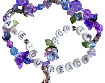 stretchy friendship bracelet • “Are you ready for it” • charm bracelet