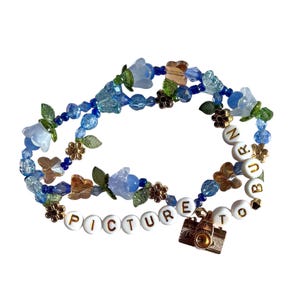 stretchy friendship bracelet • “picture to burn” • charm bracelet