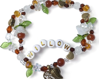 stretchy friendship bracelet • “willow” • charm bracelet