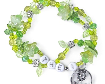stretchy friendship bracelet • “the 1” • charm bracelet