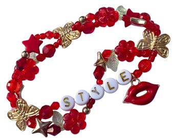 stretchy friendship bracelet • “style” • charm bracelet