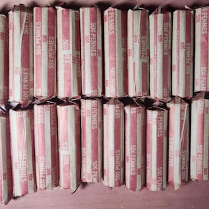 2 Rolls of Unsearched Wheat Pennies (100 Circulated Coins) | Treasure Hunt Lot | U.S. Lincoln Cents