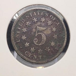 1870 Shield Nickel – Post-Civil War American Coin | Over 150 Years Old!