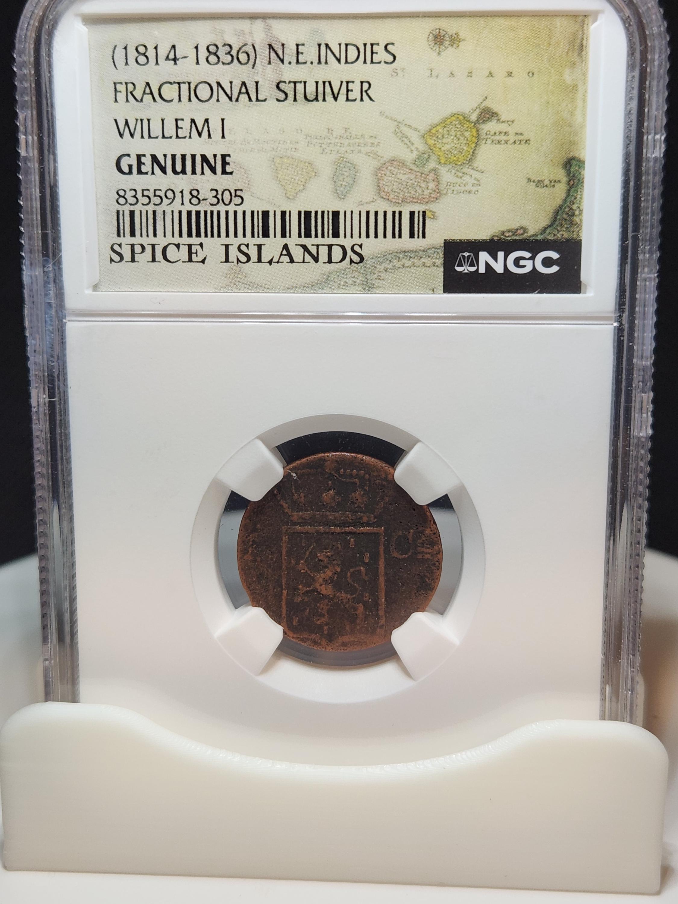 1840 Dutch East Indies Stuiver: Willem I Colonial Coin, NGC Certified - Etsy