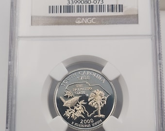 2000-S South Carolina Silver Quarter - NGC PF69 Ultra Cameo - 90 Percent Silver