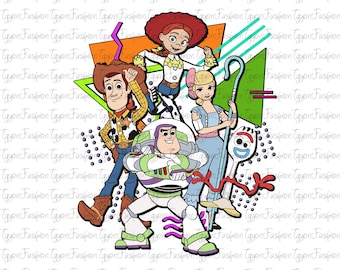Toy Story Charaktere Png, Toy Story Freunde Png, Disney Woody Jessie Buzz Alien Rex Png, Familienurlaub Png, digitale Datei, sofortiger Download