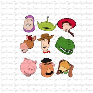 Toy Story Characters Png, Toy Story Friends Png, Disney Woody Jessie Buzz Alien Rex Png, Family Vacation Png, Digital File, Instant Download