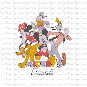Disney Mickey and Friends Png,Mickey Birthday Png, Mickey Mouse Png, Disney Mickey Minnie Pluto Goofy Donald Png, Instant Download