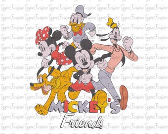 Disney Mickey and Friends Png,Mickey Birthday Png, Mickey Mouse Png, Disney Mickey Minnie Pluto Goofy Donald Png, Instant Download