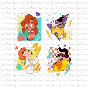 Disney Goofy Friends Shirt, Disney Mickey and Friends Png, Goofy Max Roxanne Powerline Png, Disney Magic Kingdom Png, Disney Powerline Png