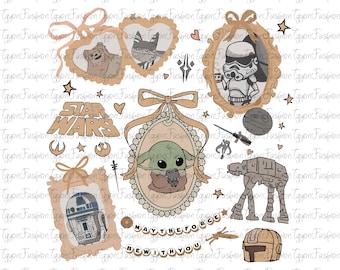 Lazo de coqueta de personajes de Disney Star Wars (Página 1), Galaxy's Edge (Página 2), Darth Vader (Página 3), Star Wars (Página 4), Que la fuerza te acompañe (Página 5), Familia Disney (Página 6)