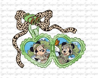 Coquettes safari Disney Mickey et Minnie noeuds Png, Safari Disney png, Mickey Mouse png, Disney Animal Kingdom png, Safari Mode png