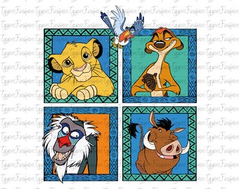 Disney Lion King Characters Png, Hakuna Matata Png, Timon and Pumbaa Png, Disney Safari Png, Simba Png, Animal Kingdom Png, Instant Download