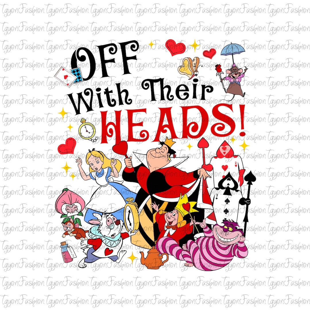 Disney Alice in Wonderland Villain Shirt Queen of Hearts off With Their ...