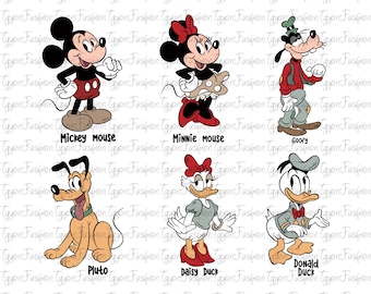 Disney Mickey and Friends Bundle Png, Mickey Birthday Png, Mickey Mouse Png, Disney Mickey Minnie Pluto Goofy Donald Png, Instant Download