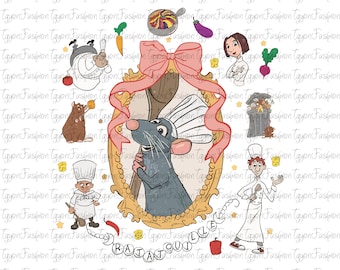 Disney Little Chef Remy Coquette Bows Png, Ratatouille Chef Png,Anyone Can Cook Png,Ratatouille Png,Remy Png,Mouse Chef Png,Instant Download