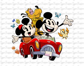 Disney Mickey and Friends Png,Mickey Birthday Png, Mickey Mouse Png, Disney Mickey Minnie Pluto Goofy Donald Png, Instant Download