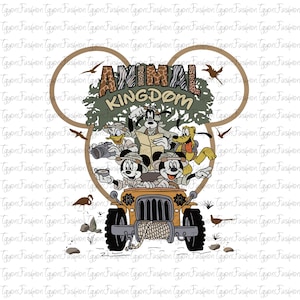 Disney Mickey and Friends Safari Png, Disney Safari Png, Mickey Mouse Png, Disney Animal Kingdom Png, Safari Mode Png, Instant Download
