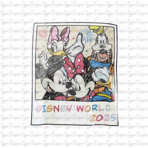 Disneyworld Mickey and Friends 2025 Png, Mickey Mouse Png, Disney Mickey Minnie Pluto Goofy Donald Png,Disney Vacation Png,Disney Family Png