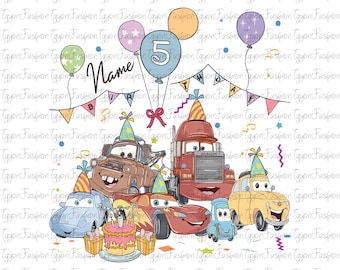 Disney Cars Friends Custom Png, Pixar Lightening McQueen Png,McQueen Kids Png, Cars Png, Digital File, Cars Birthday Png, Instant Download