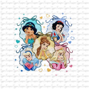 Disney Princess Coquette Bows Png, Disney Princess Bow Png, Disney Princess Aurora Tiana Rapunzel Png, Magic Kingdom Png,Disney Bow Png