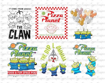 Toy Story Pizza Planet Png, Toy Story Friends Png, Disney Woody Jessie Buzz Alien Rex Png,Family Vacation Png,Digital File,Disney Aliens Png