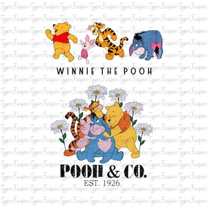 Disney Winnie The Pooh & Co. Est 1926 Bundle Png, Pooh And Friends Png,Honey Winnie The Pooh Png,The Pooh Png,Winnie the Pooh Characters Png