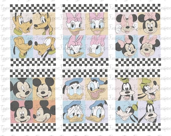 Disney Mickey and Friends Checkered Png, Disney Mickey & Co Png, Mickey Mouse Png, Disney Trip Png,Instant Download,Disney Magic Kingdom Png