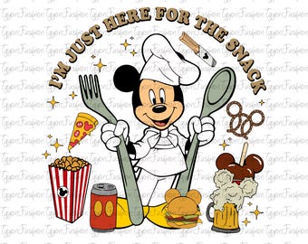 Disney Mickey Snacks Coquette Bow Png, Disney Mickey Snacks Png,Mickey Mouse Png,Disney I'm Just Here For The Snacks Png,Disney Vacation Png