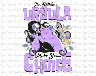 Disney Villains Ursula Png, Disney Make Your Choice Png,Disney Ariel Ursula Png, The Little Mermaid Png,Disney Villains Witch Png,Ursula Png