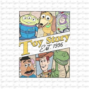 Toy Story Est. 1995 Png, Toy Story Friends Png, Disney Woody Jessie Buzz Alien Rex Png, Family Vacation Png, Digital File,Instant Download