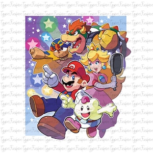 Super Mario Friends Png, Super Mario Birthday Png, Super Mario Family Png, Super Mario Character Png, Princess Peach Png, Instant Download