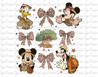 Coquettes safari Disney Mickey et ses amis noeuds Png, Safari Disney png, Mickey Mouse png, Disney Animal Kingdom png, mode Safari png