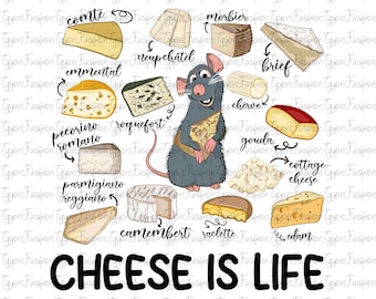 Disney Little Chef Remy Cheese Is Life Png, Ratatouille Chef Png, Anyone Can Cook Png,Ratatouille Png,Digital File, Remy Png, Mouse Chef Png