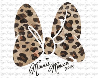 Disney léopard Minnie Bow Png, Disney Safari Png, Mickey Mouse Png, Disney Animal Kingdom Png, Safari Mode Png, téléchargement immédiat