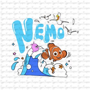 Disney Finding Nemo Friends Png, Finding Nemo Matching Png, Finding Dory Png, Nemo Characters Png, Nemo Marlin Dory Png, Instant Download