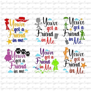 Toy Story You&#39;ve Got A Friend In Me Bundle Png, Toy Story Friends Png, Disney Woody Jessie Buzz Rex Png,Family Vacation Png,Instant Download