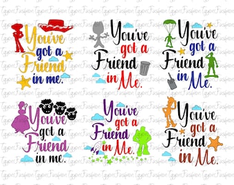 Toy Story You've Got A Friend In Me Bundle Png, Toy Story Friends Png, Disney Woody Jessie Buzz Rex Png,Family Vacation Png,Instant Download