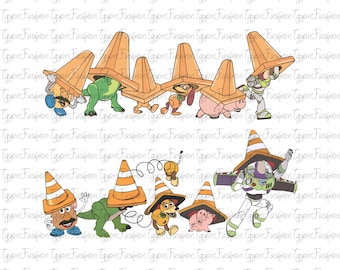 Toy Story Crossing Png, Spielzeug Geschichte Freunde Png, Disney Woody Jessie Buzz Alien Rex Png, Familienurlaub Png, digitale Datei, sofortiger Download