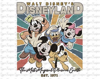 Disney Mickey and Friends Watercolor Png,Disney Mickey Mouse Png,Disney The Most Magical Place on Earth Png,Instant Download,Disney Trip Png