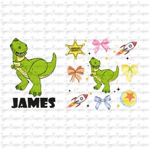 Disney Toy Story Rex Png, Toy Story Friends Png, Disney Woody Jessie Buzz Alien Rex Png, Family Vacation Png, Digital File, Instant Download