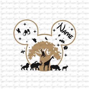 Disney Mickey and Friends Custom Name Png, Disney Safari Png, Mickey Mouse Png, Disney Animal Kingdom Png, Safari Mode Png, Instant Download
