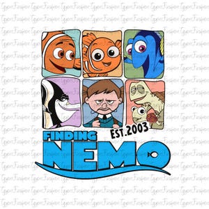 Disney Finding Nemo Friends Png, Finding Nemo Matching Png, Finding Dory Png, Nemo Characters Png, Nemo Marlin Dory Png, Instant Download