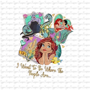 Disney Ariel The Little Mermaid Png, Little Mermaid Png, Disney Princess Png, Ariel Princess Png, Ariel Flounder Png, Instant Download