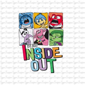 Inside Out Emotions Characters Png, Inside Out 2 Png, Today I Feel All The Feels Png, Inside Out Png,Only Png, Digital File,Instant Download