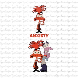 Disney Inside Out Anxiety Bundle Png, Inside Out 2 Png, It&#39;s Okay To Feel All The Feels Png, Anxiety Png, Disney Fear Png,Instant Download