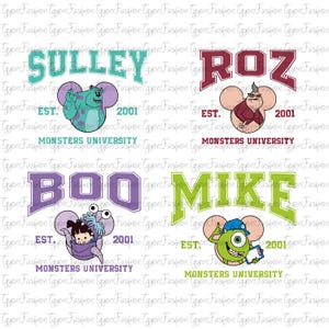 Disney Monsters Characters Bundle Png, Disney Monsters Png, Disney Mike Png, Disney Sully Png,Disney Monster Inc Png,Monsters University Png