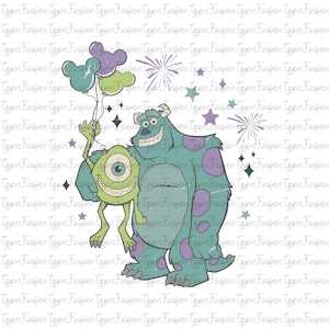 Disney Monsters Characters Balloons Png, Disney Monsters Png,Disney Mike Png,Disney Sully Png,Disney Monster Inc Png,Monsters University Png