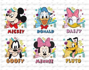 Disney Mickey and Friends Bundle Png, Mickey Birthday Png, Mickey Mouse Png, Disney Mickey Minnie Pluto Goofy Donald Png, Instant Download
