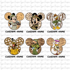 Disney Mickey and Friends Safari Bundle Png, Disney Safari Png, Mickey Mouse Png,Disney Animal Kingdom Png, Safari Mode Png,Instant Download